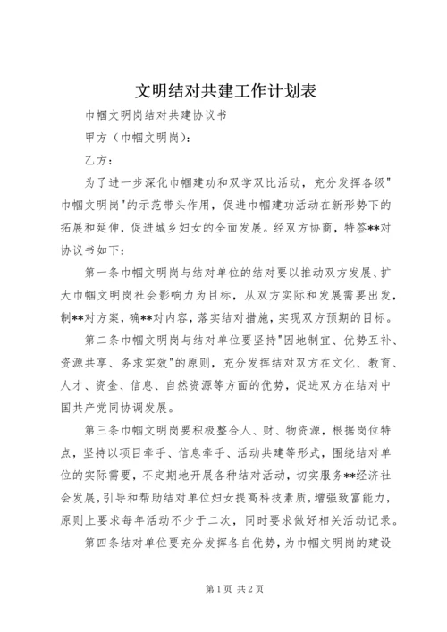 文明结对共建工作计划表 (2).docx