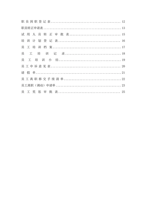 公司人力资源管理制度