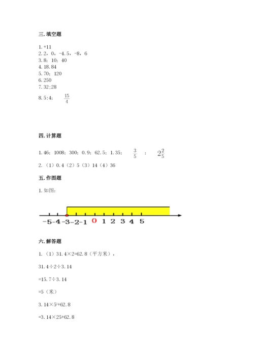 沪教版小学六年级下册数学期末综合素养测试卷（夺冠）.docx