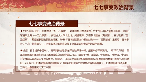 学习纪念卢沟桥事变七七事变历史简介PPT