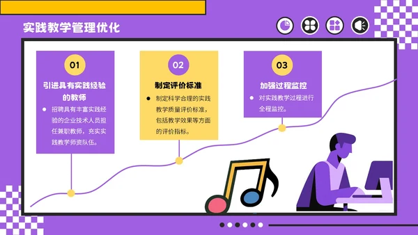 紫色孟菲斯风格教育创新与实践计划书PPT模板