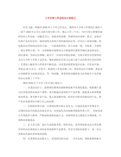 精编之上半年度工作总结及计划范文.docx