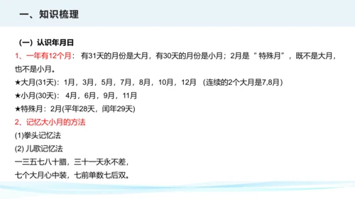 第六单元 年、月、日（课件）三年级下册数学单元复习课件（人教版）(共25张PPT)