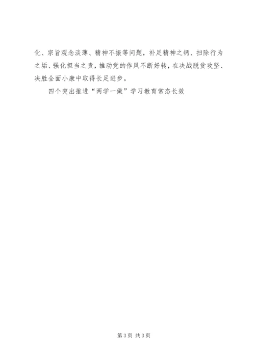 四个突出推进“两学一做”学习教育常态长效 (2).docx