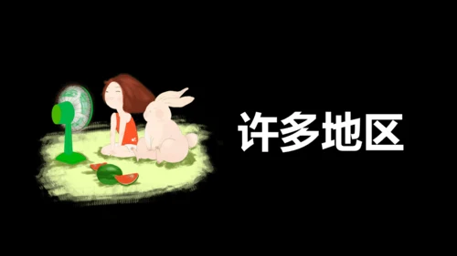 大暑吃西瓜快闪动画通用PPT模板