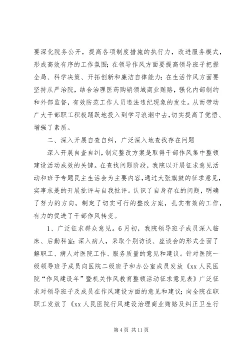 人民医院“作风建设年”总结.docx