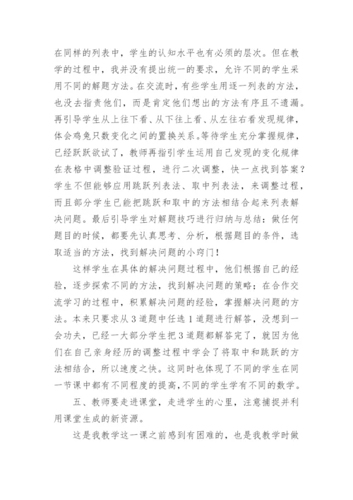 鸡兔同笼教学反思_8.docx