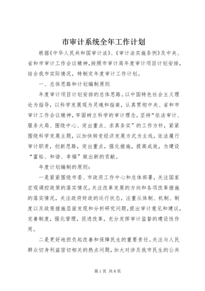 市审计系统全年工作计划.docx