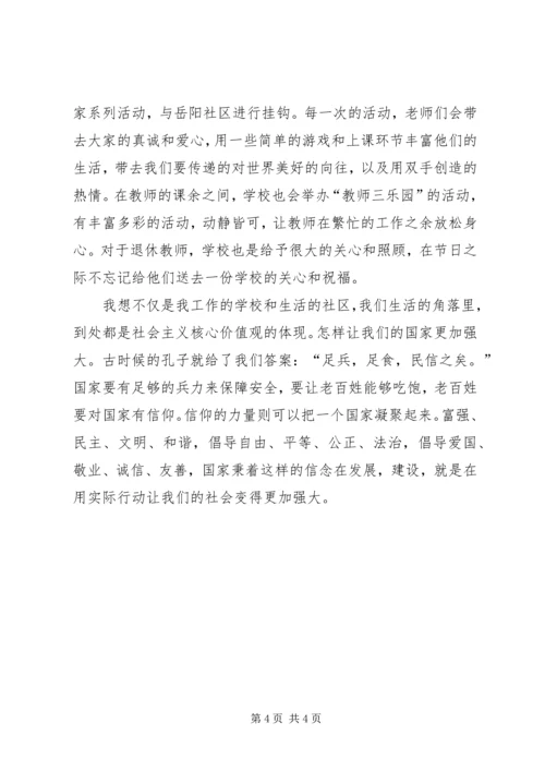 学习弘扬社会主义核心价值观心得体会.docx