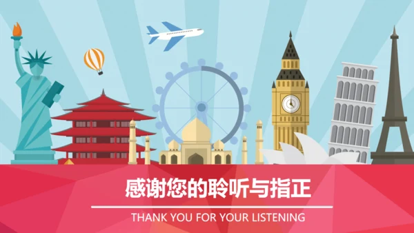 环球旅行世界著名景点地标通用PPT模板