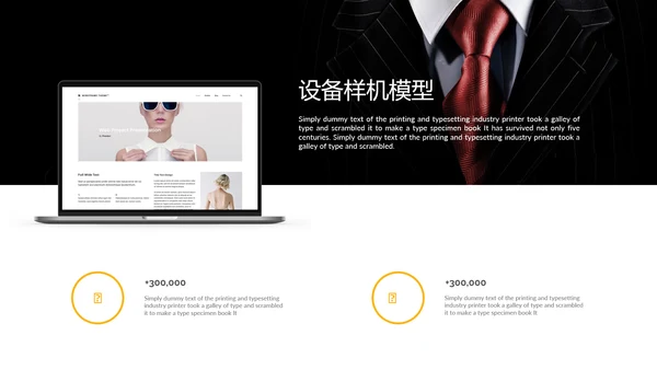 欧美黄色商业计划书公司简介动态PPT模板