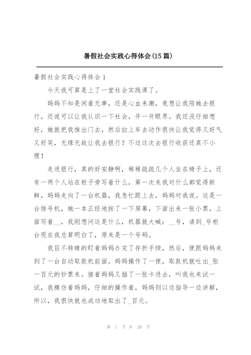 暑假社会实践心得体会(15篇).docx