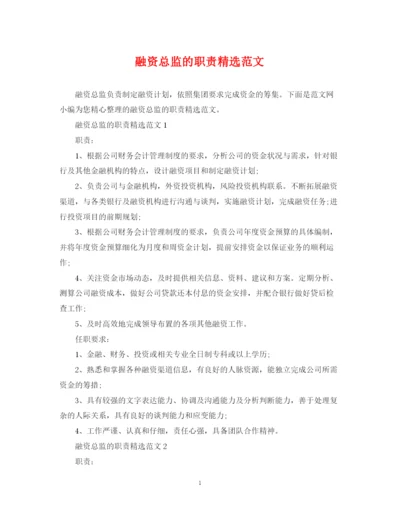 2023年融资总监的职责精选范文.docx