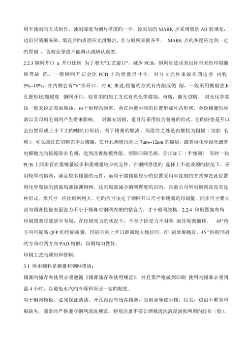 SMT印刷标准工艺涉及的辅料及硬件分析.docx