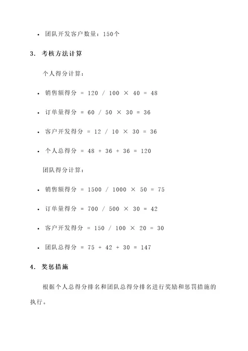 外贸销售业绩考核方案