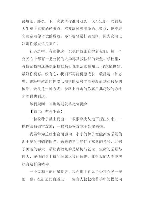 以敬畏为话题的作文.docx