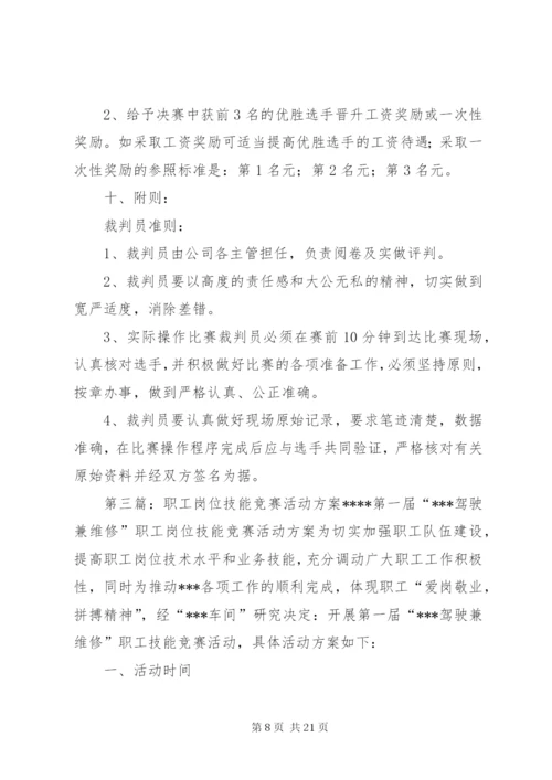 关于开展岗位技能竞赛活动方案.docx