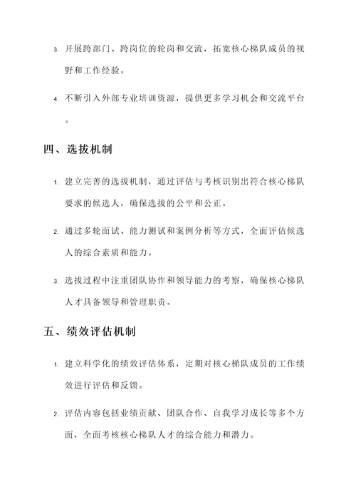 核心梯队人才建设情况汇报