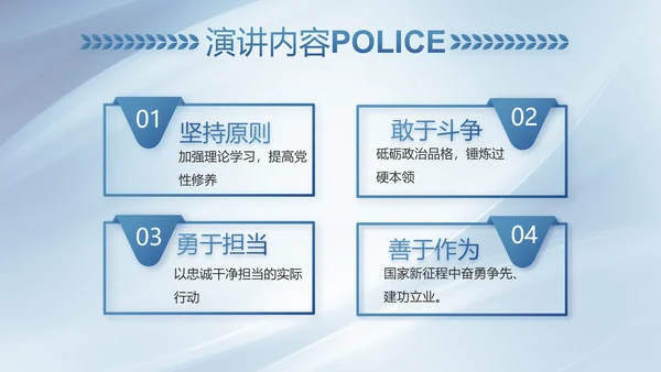 蓝色大气司法警察公安工作总结动态PPT模板