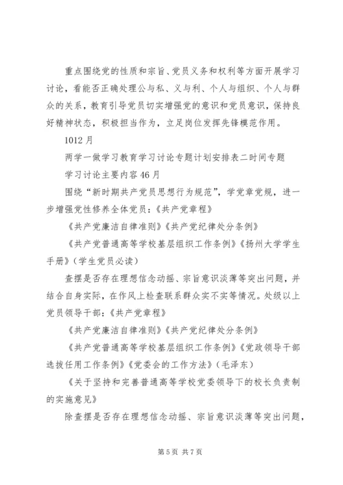 社区党总支“两学一做”学习教育计划表﹝89月﹞ (3).docx