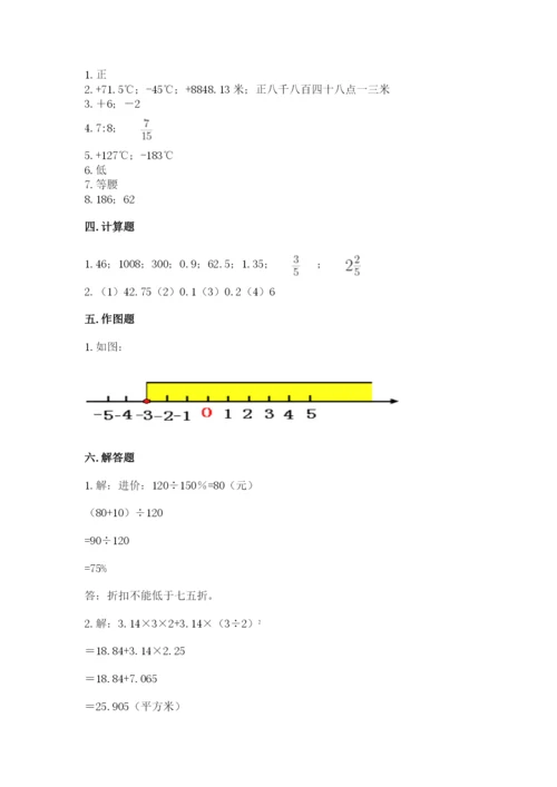 冀教版小升初数学模拟试卷（重点）.docx