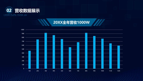 蓝色科技风互联网行业项目年终总结