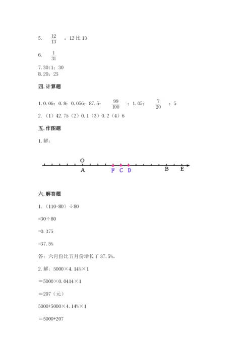 沪教版小学数学六年级下册期末检测试题附答案【完整版】.docx
