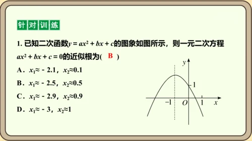 人教版数学九年级上册22.2  二次函数和一元二次方程课件（共55张PPT）