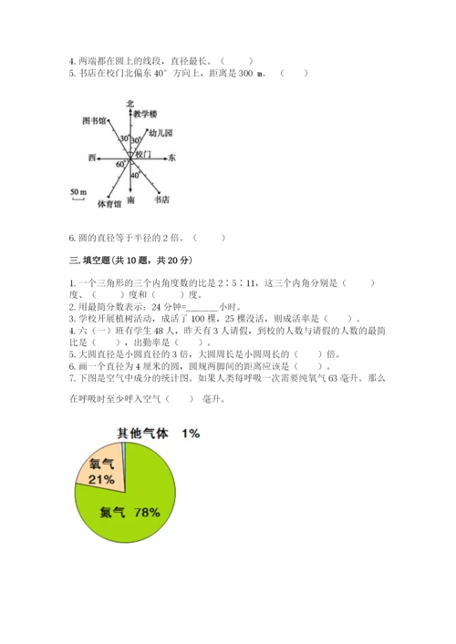 2022人教版六年级上册数学期末测试卷【夺冠】.docx