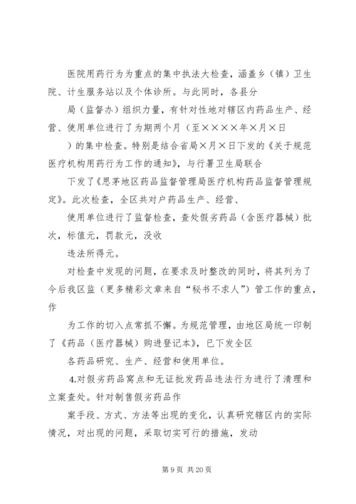 思茅地区药品监督管理局二○○四年工作总结及二○○五年工作计划 (2).docx