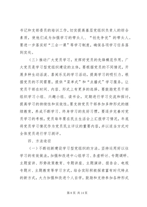 市委办公室关于推进学习型党组织建设的实施意见.docx