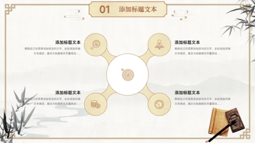 古典中国风汉语言文学论文答辩通用PPT模板