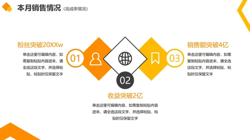 简约实景几何切割月度销售工作汇报PPT模板