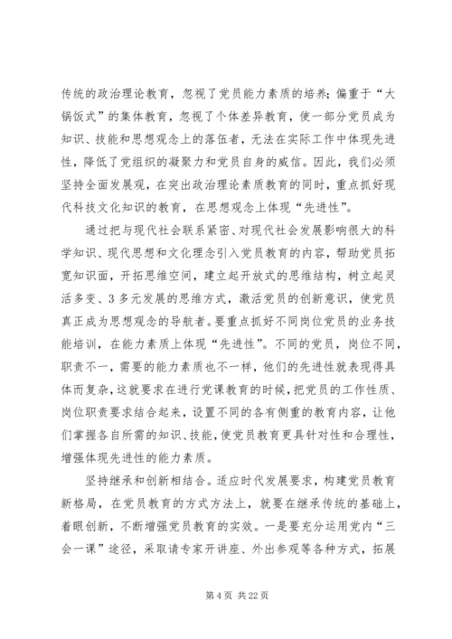 新时期保持和发扬共产党员先进性的探索与思考20XX年.docx
