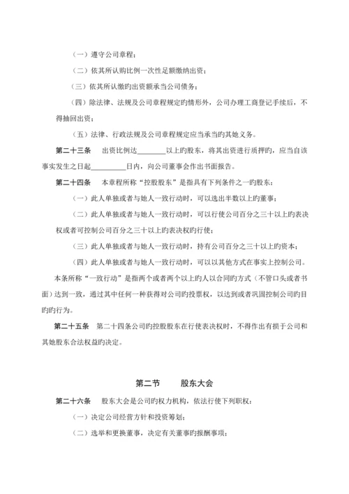 有限责任公司综合章程讲义.docx