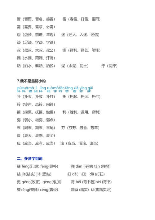 2023年二年级语文下册知识点.docx