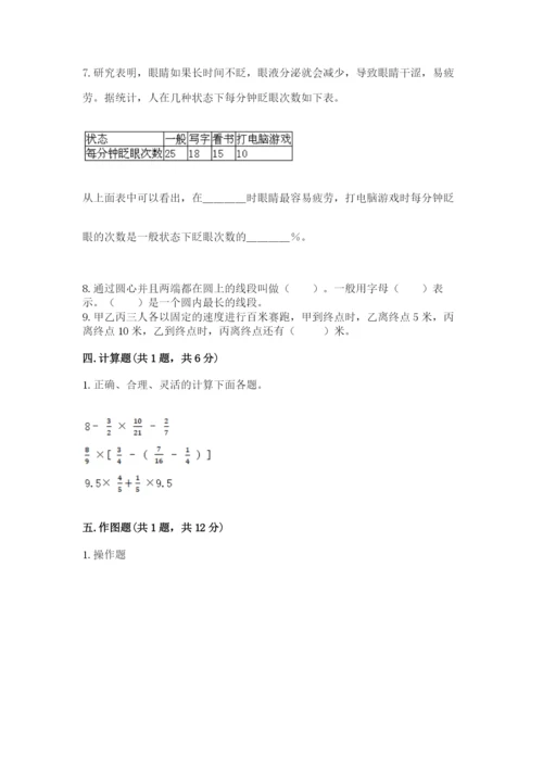 人教版六年级上册数学期末测试卷及答案【考点梳理】.docx