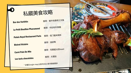 红蓝撕拉手账风法国旅游攻略ppt模板