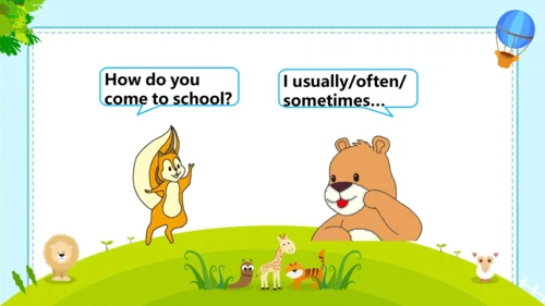 Unit 2 Ways to go to school Review  课件(共34张PPT)