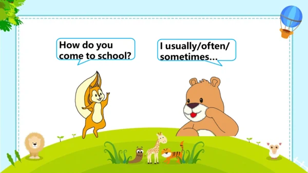 Unit 2 Ways to go to school Review  课件(共34张PPT)