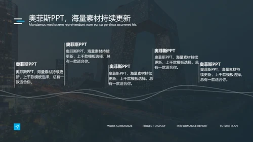 深蓝商务风地产咨询报告PPT模板