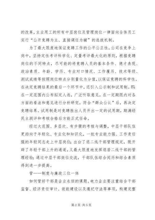 供电公司干部队伍建设经验交流材料 (8).docx