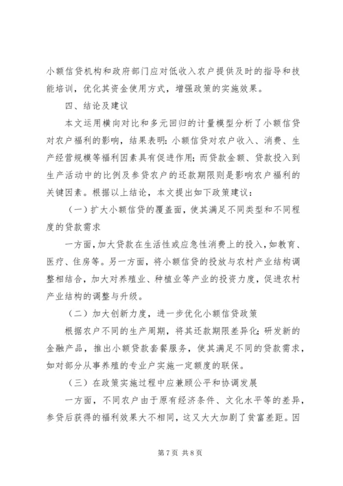 信贷对农户福利影响综述.docx