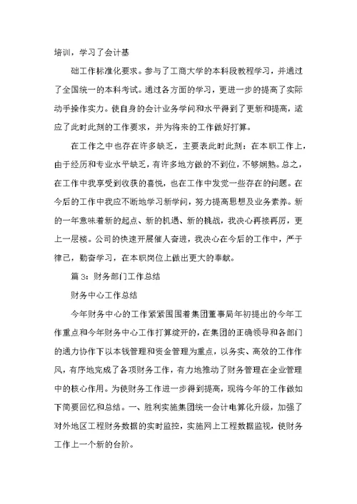财务部门税务工作总结