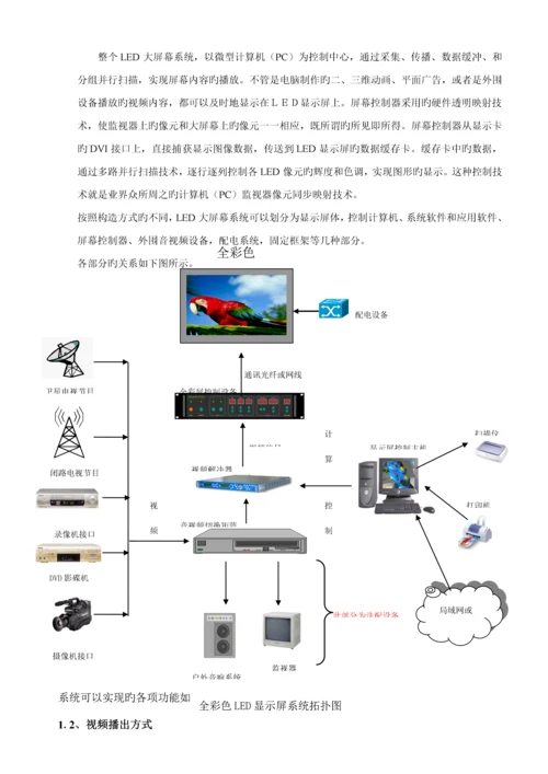 室外P全彩色LED显示屏设计综合施工专题方案.docx