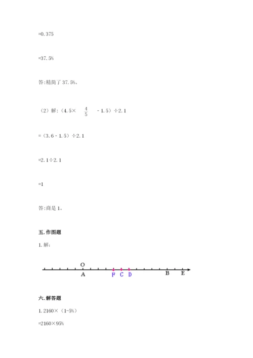 冀教版六年级下册期末真题卷及参考答案1套.docx