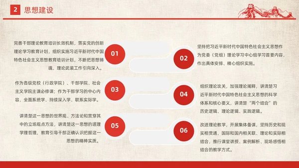 红色简约党政党建党课城市剪影全国干部教育培训规划动态PPT干部培训