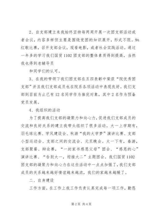 优秀团支书申请材料 (4).docx