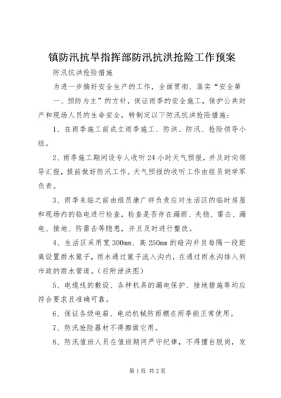 镇防汛抗旱指挥部防汛抗洪抢险工作预案 (5).docx