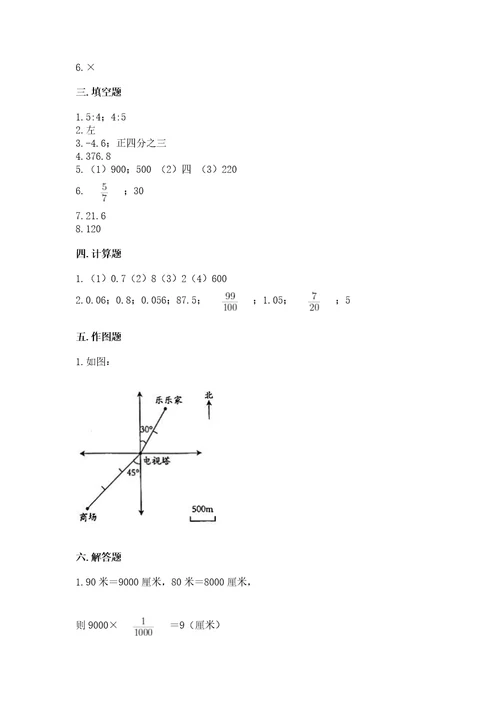 小升初数学六年级下册期末测试卷含答案新